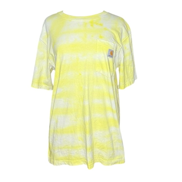 Carhartt Yellow Tie-Dye Shirt Size Medium - Picture 7 of 7